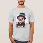 かわいいパグ Tシャツ (正面)