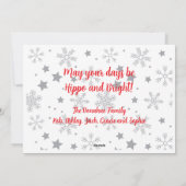 かわいいパジャマのヒポファミリー オーダーメイド シーズンカード (裏面)