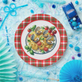 かわいいパスタ好きのディナー ペーパープレート (パーティー)