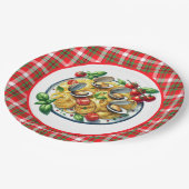 かわいいパスタ好きのディナー ペーパープレート (アングル)