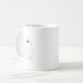 かわいいパステルおばけの模様 コーヒーマグカップ (正面左)