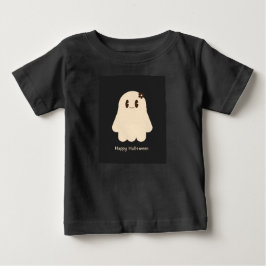 かわいいパステルおばけ ハッピーハロウィン ベビーTシャツ
