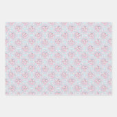 かわいいパステルかわいいバニードットマンダラアールデコファン ラッピングペーパーシート (正面)