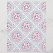 かわいいパステルかわいいバニードットマンダラダイヤモンドタイル (正面)