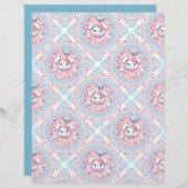 かわいいパステルかわいいバニードットマンダラダイヤモンドタイル (正面/裏面)