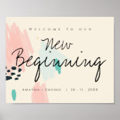 かわいいパステルが新しいスタートを結婚迎え ポスター (正面)