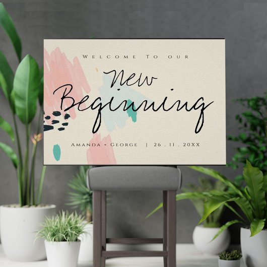 かわいいパステルが新しいスタートを結婚迎え ポスター