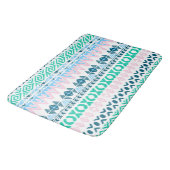 かわいいパステルのアートパターン バスマット (アングル)