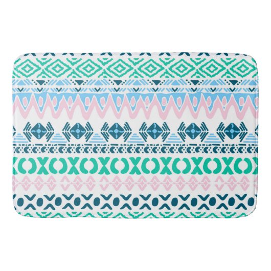 かわいいパステルのアートパターン バスマット (正面)