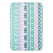 かわいいパステルのアートパターン バスマット (正面縦)