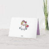 かわいいパステルのユニコーンのパターン誕生日カード カード (裏面)