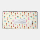 かわいいパステルアイスクリームスイーツパターン デスクマット (キーボード&マウス)