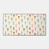 かわいいパステルアイスクリームスイーツパターン デスクマット (正面)