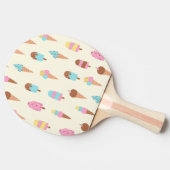 かわいいパステルアイスクリームスイーツパターン 卓球ラケット (横)