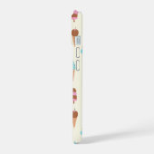 かわいいパステルアイスクリームスイーツパターン iPhone 15ケース (左側面)