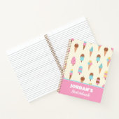 かわいいパステルアイスクリーム |子どものスケッチブック ノートブック (内部)