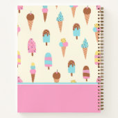 かわいいパステルアイスクリーム |子どものスケッチブック ノートブック (裏面)
