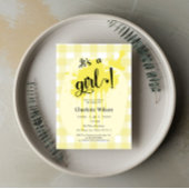 かわいいパステルイエロージンガム赤ちゃんシャワー 招待状