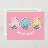 かわいいパステルイチゴーズ ポストカード (正面/裏面)