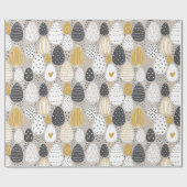 かわいいパステルイースターエッグ ラッピングペーパー (フラット)