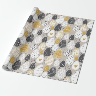 かわいいパステルイースターエッグ ラッピングペーパー