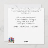 かわいいパステルイースターバニーエッグホットエアバルーン シーズンカード (裏面)