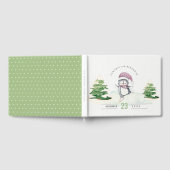 かわいいパステルウィンターペンギンキッズエイジ誕生日 ゲストブック (全面)