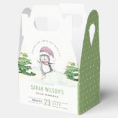 かわいいパステルウィンターペンギンキッズエイジ誕生日 フェイバーボックス (オープン)