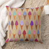 かわいいパステルウォーターカラーアイスクリームベビーガール子供部屋 クッション (ブランケット)