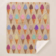 かわいいパステルウォーターカラーアイスクリームベビーガール子供部屋