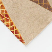 かわいいパステルウォーターカラーアイスクリームベビーガール子供部屋 フリースブランケット (角)