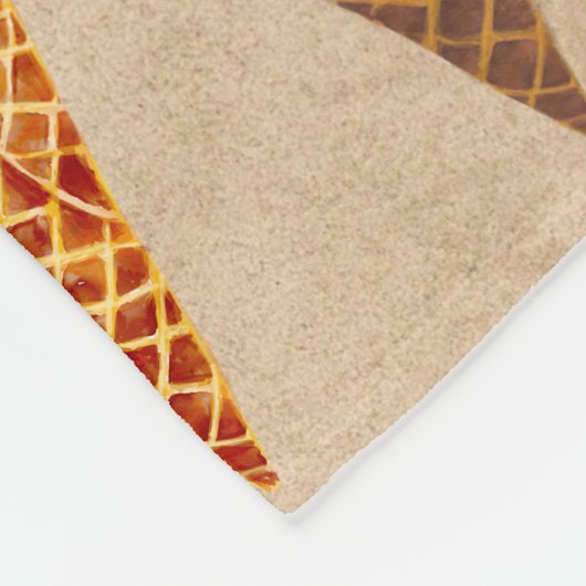 かわいいパステルウォーターカラーアイスクリームベビーガール子供部屋 フリースブランケット (角)