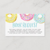かわいいパステルウォーターカラードーナツ予約リクエスト エンクロージャーカード (正面)