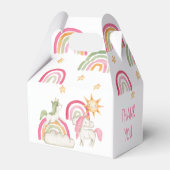 かわいいパステルウォーターカラーユニコーン&ボホレインボウズ フェイバーボックス (裏面サイド)