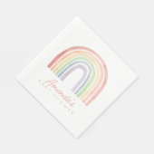 かわいいパステルウォーターカラーレインボーベビーシャワー スタンダードランチョンナプキン (角)