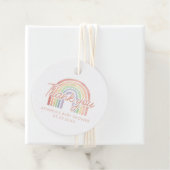 かわいいパステルウォーターカラーレインボーベビーシャワー フェイバータグ (インサイチュ)