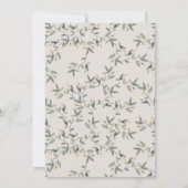 かわいいパステルウッドランドライオンの葉ベビーシャワー 招待状 (裏面)