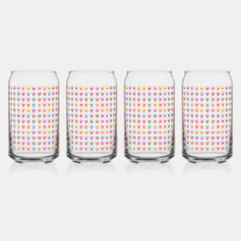 かわいいパステルカスタムハートの小さなキャンディ ガラス缶