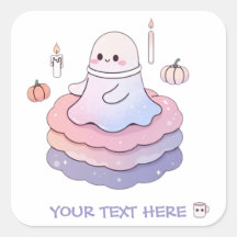 かわいいパステルカラーのおばけのハロウィーン ピンクとパープルの可愛いデザイン