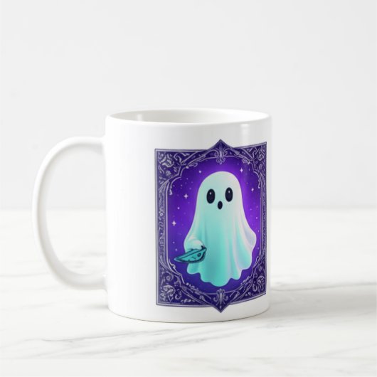 かわいいパステルカラーのおばけマグ コーヒーマグカップ (左)