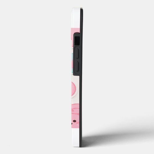 かわいいパステルカラーのキュートな顔 ステッカーセット – ピンクとブルー Case-Mate iPhoneケース (裏面 / 左)