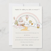 かわいいパステルカラーのスイートタイム キャンディーランドの子供の誕生日 サンキューカード (正面)