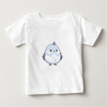 かわいいパステルカラーのデブ鳥のキャラクター
