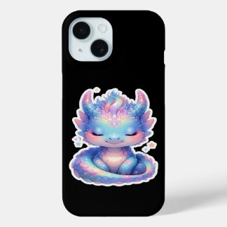 かわいいパステルカラーのベイビードラゴン iPhone 15ケース