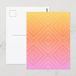 かわいいパステルカラーの催眠術のダイヤモンド モダンポップアート ポストカード