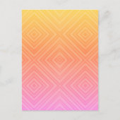 かわいいパステルカラーの催眠術のダイヤモンド モダンポップアート ポストカード (正面)