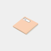 かわいいパステルカラーの牛の付箋　名前入り ポストイット (アングル)