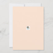 かわいいパステルカラーの花とハートの招待状テンプレート 招待状 (裏面)