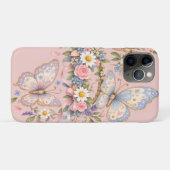 かわいいパステルカラーの蝶々アート Case-Mate iPhoneケース (裏面(横))