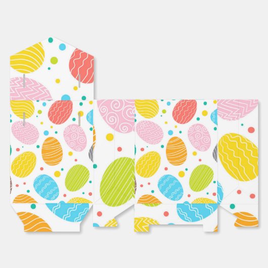 かわいいパステルカラーイースターエッグおもしろい フェイバーボックス (見開き)